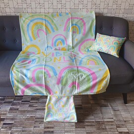 COMBO FIACOSO NUEVO! MANTA CON SOBRE + ALMOHADON + ALMOHADA + ANTIFAZ -  GIVE AMARILLO SALE COMBO FIACOSO NUEVO! MANTA CON SOBRE + ALMOHADON +  ALMOHADA + ANTIFAZ - GIVE AMARILLO COMBO FIACOSO 